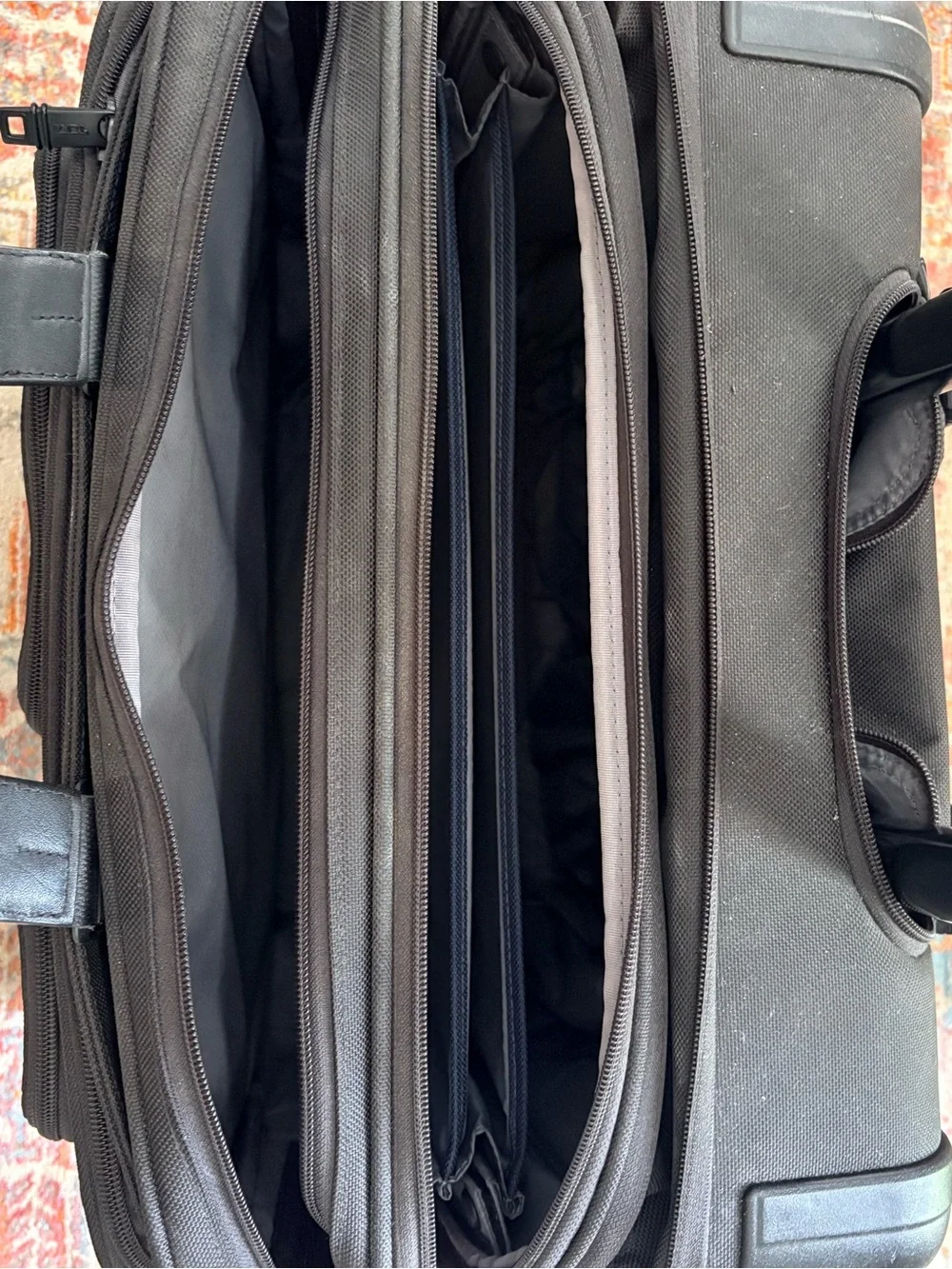 Tumi Black Rolling Briefcase